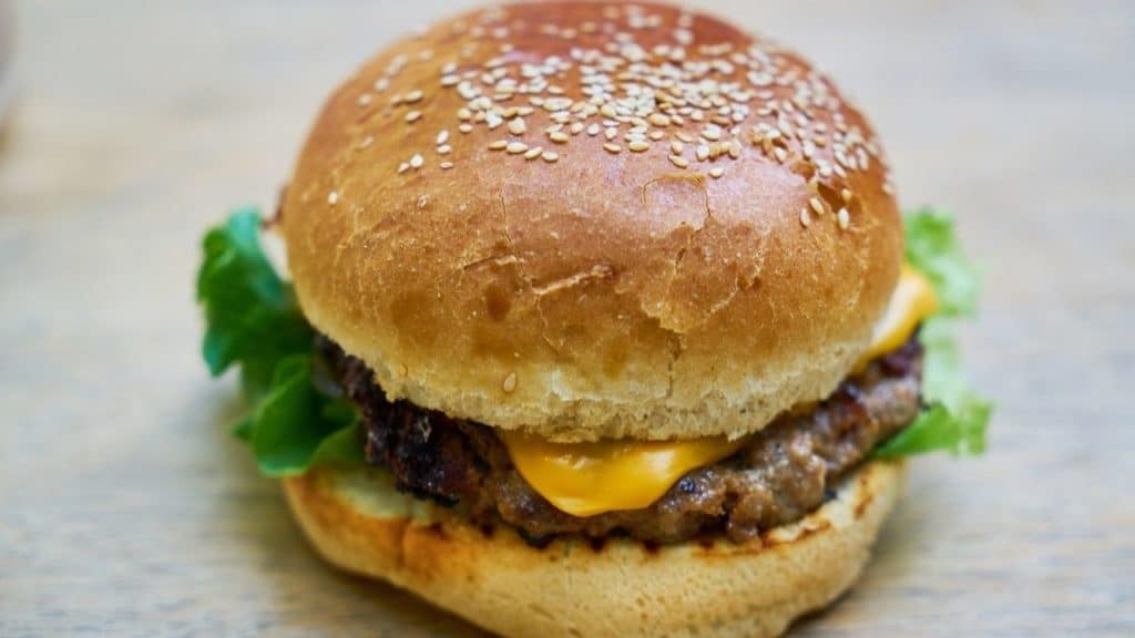 Basic Cheeseburger up close