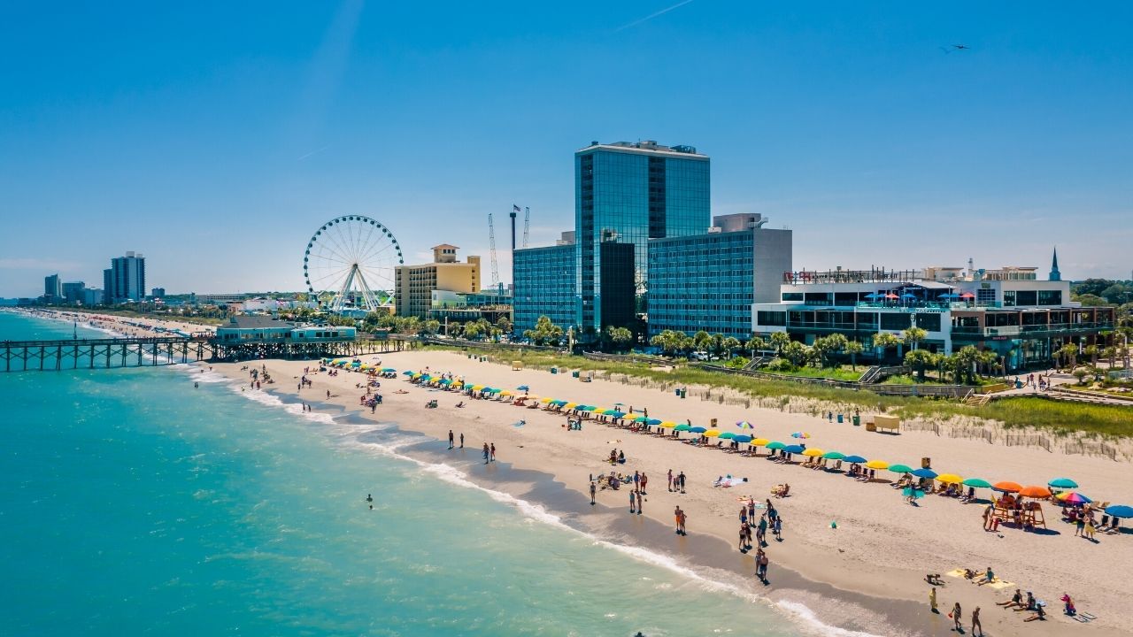 Myrtle Beach Coastline from Drone