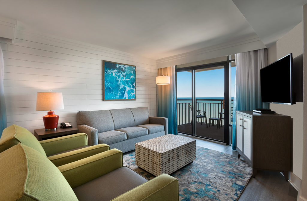 Grande Cayman Oceanfront 3 Bedroom Condo Living Room