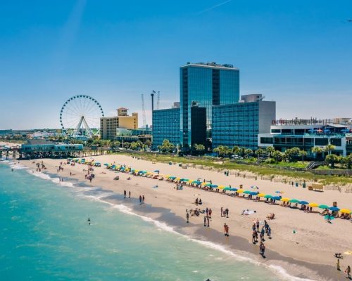 Myrtle Beach Coastline from Drone